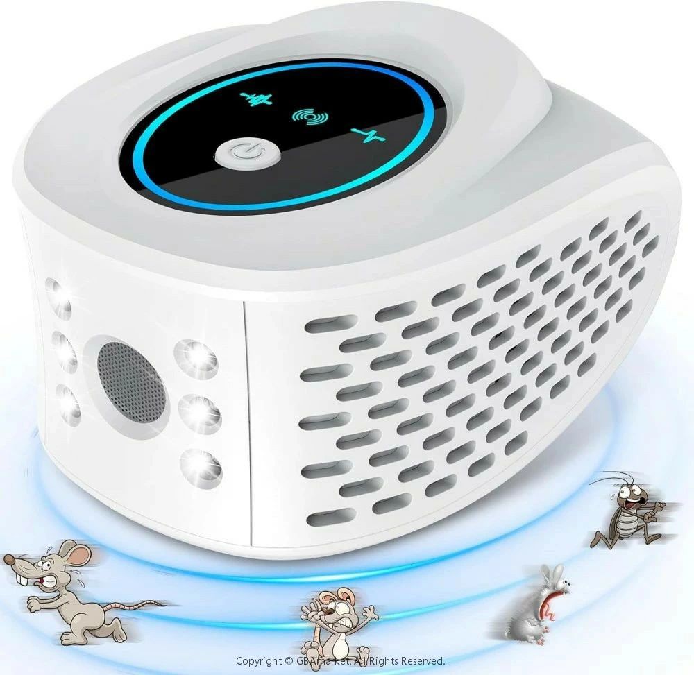 ネズミ駆除 超音波 鼠駆除 強力 2つのスピーカー＋ストロボライト ネズミ対策 ゴキブリ駆除 コウモリを駆除し害虫を駆除する有効範囲300平米