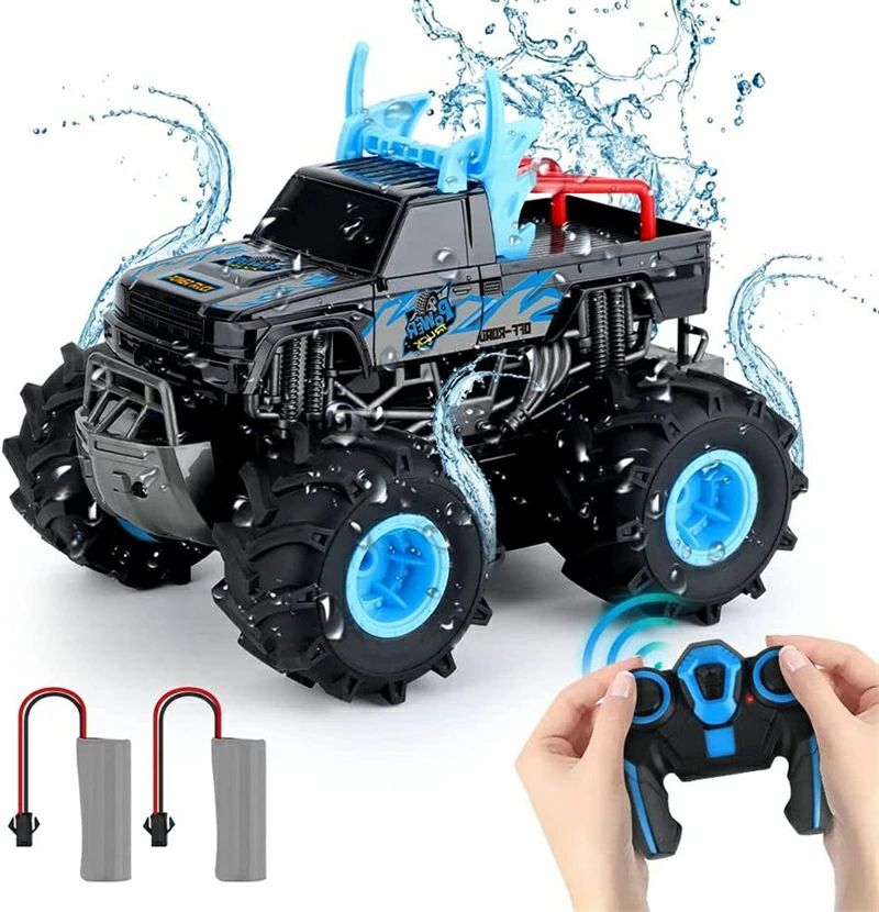 ラジコンカー 水陸両用 子供向け オフロード 車 おもちゃ リモコンカー オフロード 電動RCカー リモコン 2.4GHz 360度回転 4WD四輪駆動 USB充電式 簡単操作 ジープ jeep リモコンおもちゃ こども 小学生 中学生 男の子 誕生日