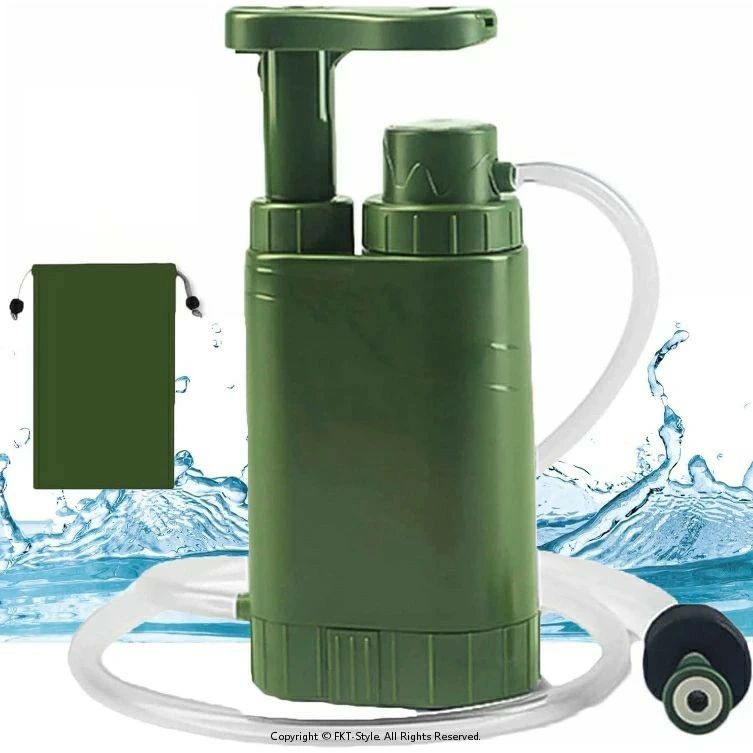 アウトドア キャンプ 浄水器 4500L - 携帯浄水器 浄水器 濾過器 サバイバル用浄水システム、0.01umフィ..