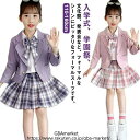 制服 子供 女の子 テーラードジャケット プリーツスカート シャツ リボン 3点セット 小学生 学生服 上下セット 可愛い 女子 スクール 学生服 小学校制服 ...