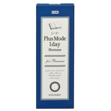 【4箱セット送料無料】シード プラスモードワンデーオム PlusMode1dayHomme ビジネス 10枚入×4箱 カラーブラック メンズカラコン ワンデイ【ネコポス発送】