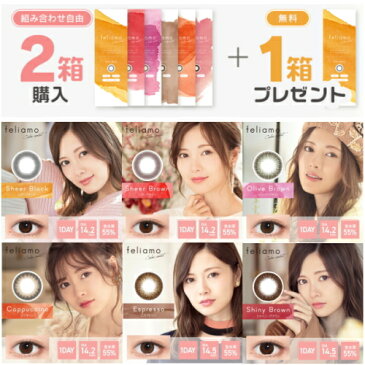 【送料無料!2箱+1箱キャンペーン!】フェリアモ(feliamo) ワンデー 10枚入りx2箱 1日使い捨て 白石麻衣 カラコン 度あり 度なし フェアリモ