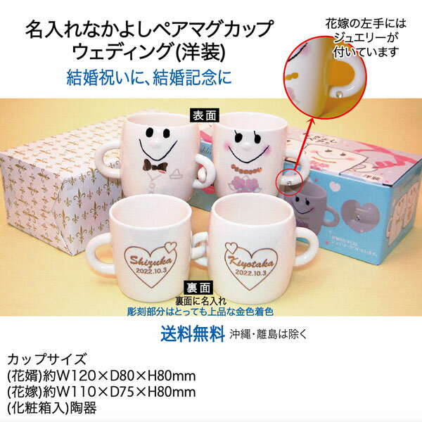【閉店特売】名入れなかよしペアマグカップ(ウエ...の紹介画像2