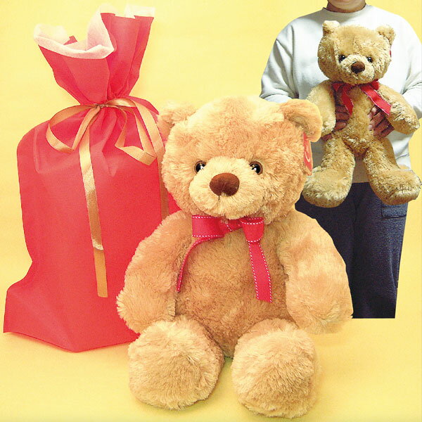 手触り抜群！大人気 AURORAニューフラッフィーベア(Mサイズ)プレゼント用の巾着袋入り、卒業・入学祝い、ホワイトデー・バレンタインに、クリスマス、誕生日プレゼント、結婚祝い、結婚記念日に、数量限定販売、売切れご容赦