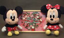 Disneyディズニー人気ぬいぐるみ(ミッキー・ミニー)と木...