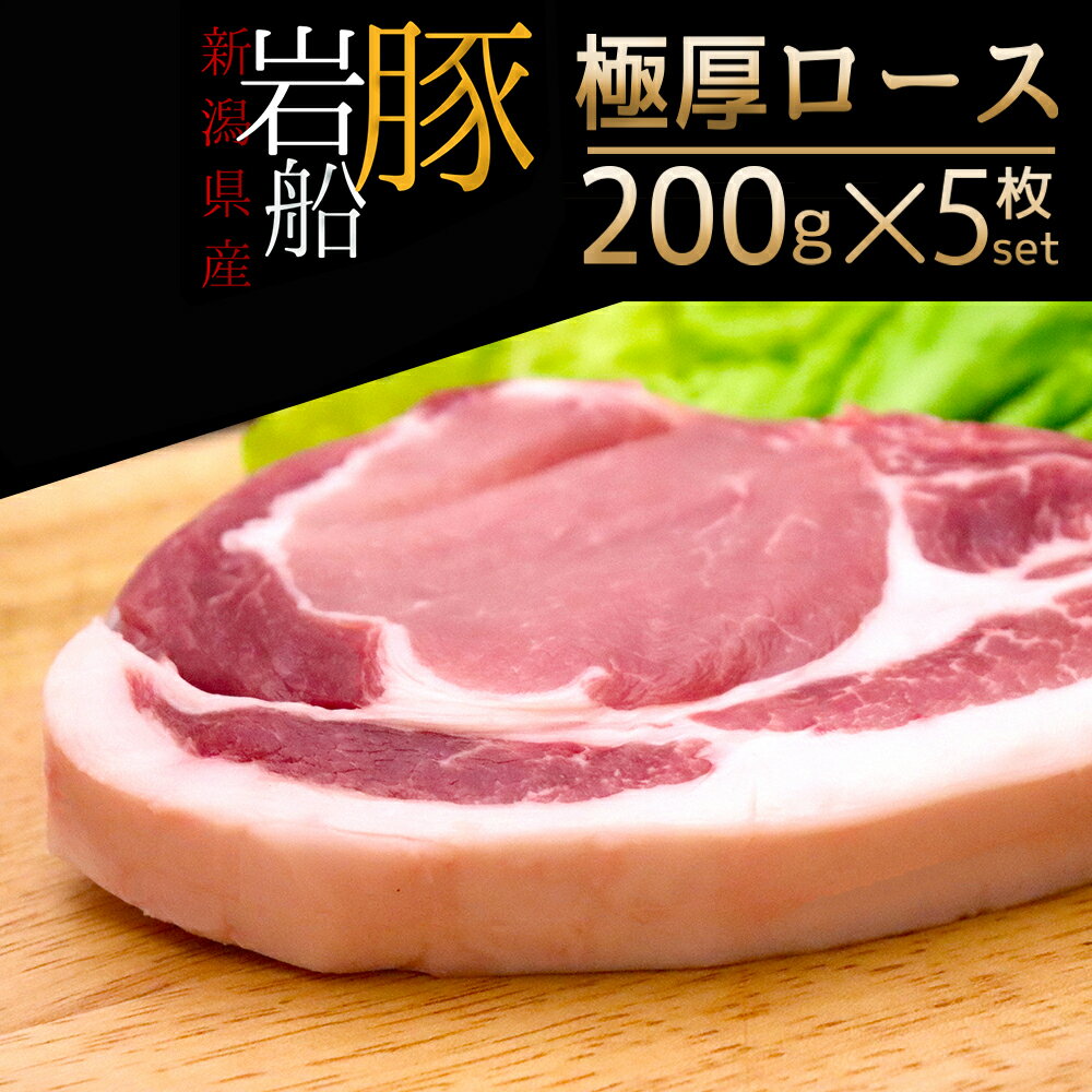 豚肉 岩船豚 ロース 200g×5枚 冷凍 ロースカツ ギフト 国産 新潟ブランド豚 クリーンポーク認定 プレゼント 1