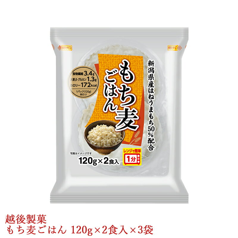 もち麦ごはん 120g×2食入×3袋 パック