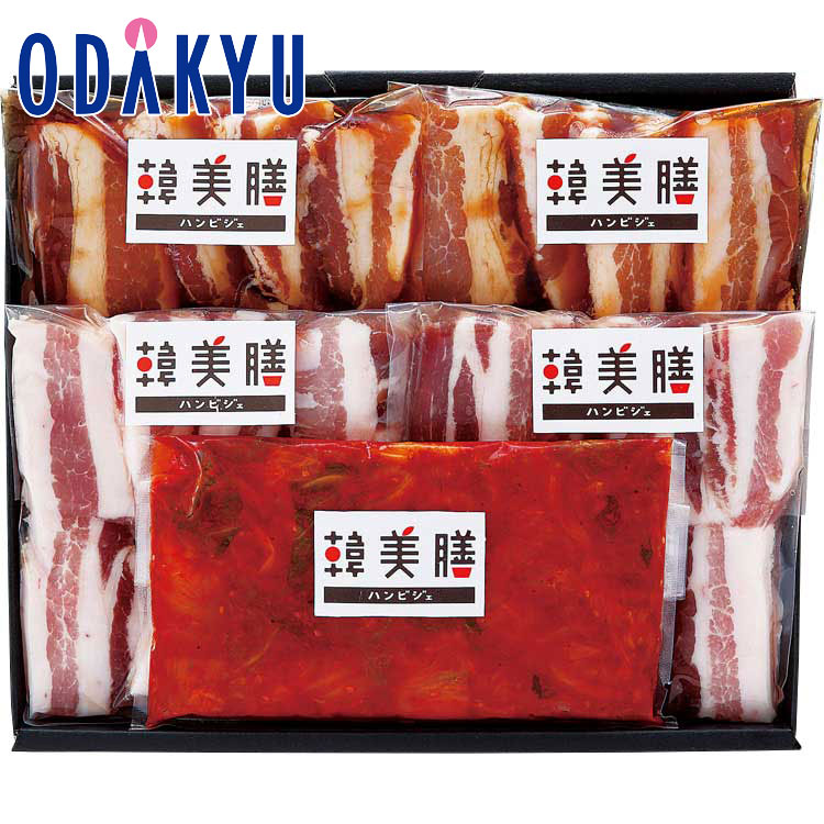 【公式】 小田急百貨店 ギフト お中元 送料無料 2024 ［ 韓美膳 ］ サムギョプサルセット 焼豚 精肉 肉加工品 グルメ 御中元 中元 お祝い ｜お届け希望期間から最大10日程度届目安※沖縄・離島へは届不可のサムネイル
