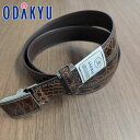 公式 小田急百貨店 クロコダイル革紳士ベルト9 光沢ブラウン スライドロングサイズ |7-10日程度でのお届け※沖縄・離島へは届不可(A)