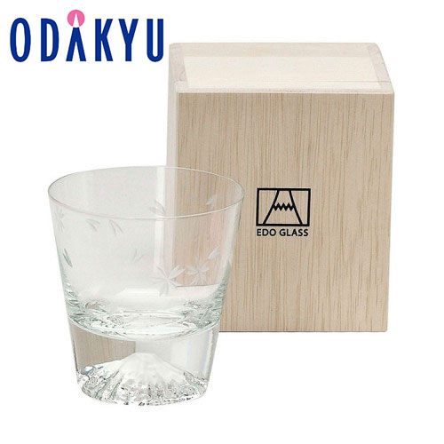 ギフト ［ 田島硝子 ］ 桜切子 富士山ロックグラス ｜7-10日程度でのお届け※沖縄・離島へは届不可(A)