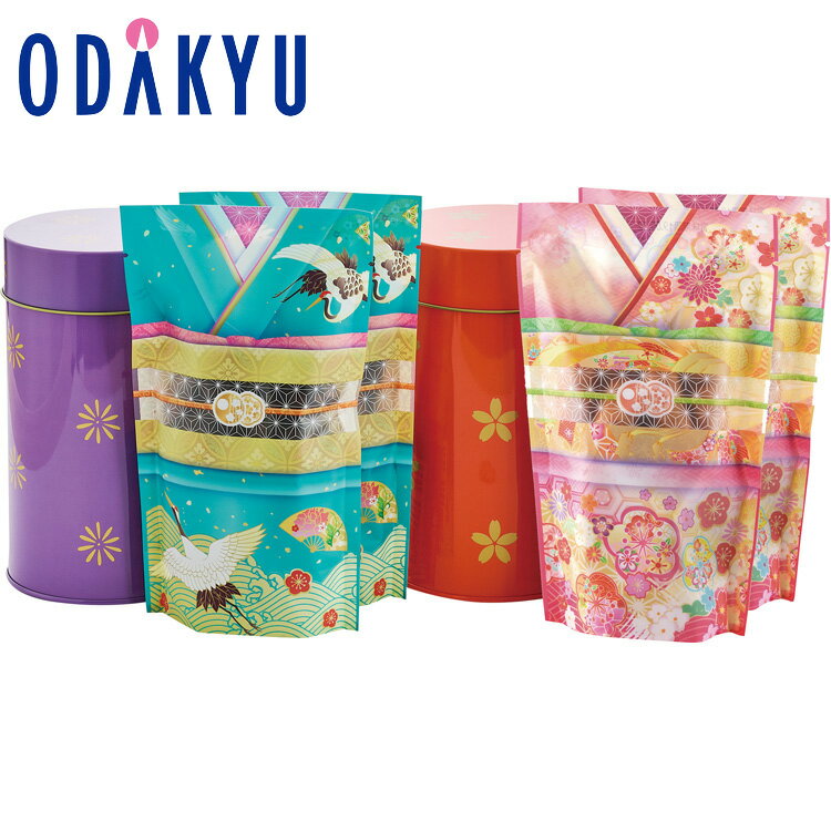 【公式】小田急百貨店 ギフト お歳暮 2024 ［ ゆしま花月 ］ 丸小缶2本セット かり / 朱・まゆ / 藤 ｜11/7より順次お届け（※お届け希望期間指定）※沖縄・離島へは届不可