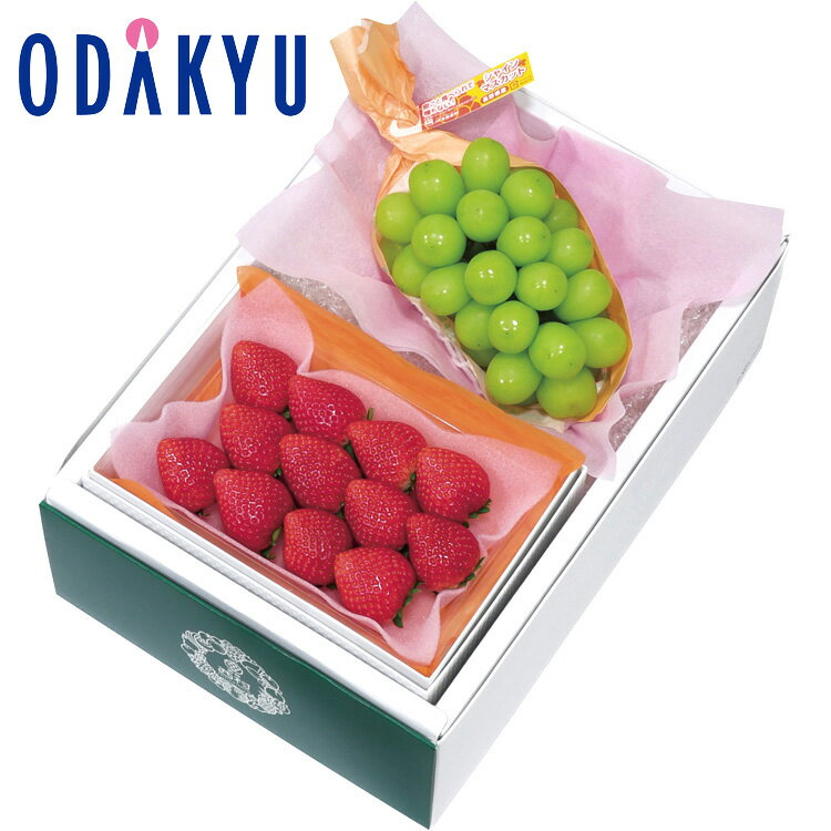 【公式】小田急百貨店 ［ 渋谷西村フルーツ ］ 苺 ＆ シャインマスカット / 御歳暮 歳暮 冬ギフト 冬の贈り物 2025 楽天 親戚 友人 会社宛 両親 ｜12/10より順次お届け（※お届け希望期間指定）※沖縄・離島へは届不可