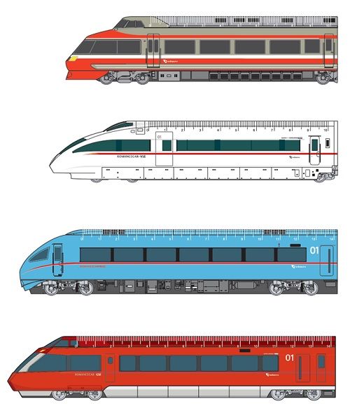 ロマンスカーアクリル定規　【LSE・VSE・MSE・GSE】 1