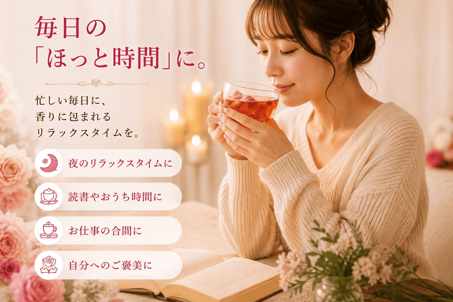 【送料無料】ローズ紅茶 ハーブティー 個包装　フレーバーティー 薔薇　ローズティー 女性向け リラックス ティータイム ご褒美 ギフト おしゃれ フレーバーティー 女性 人気 リラックス 癒し 美容 ホットティー ギフト ギフト おしゃれ　個包装 お試し　スリーピータイム