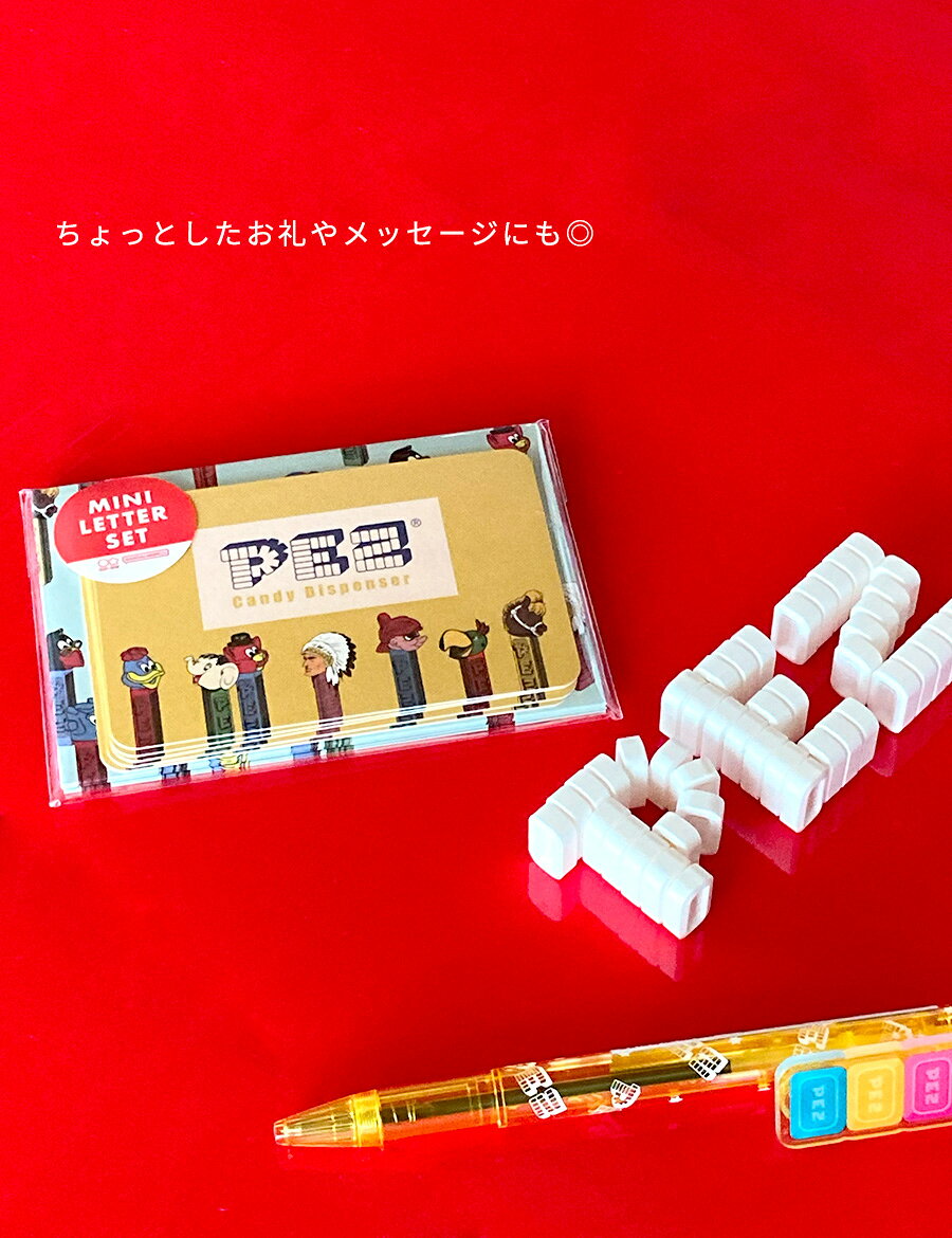 【クーポン有｜14日20:00】【 ボールペン＆レターセット】文房具セット おしゃれ ボールペン クリア レター ミニレター 文具 セット ミニレターセット サンスター文具 雑貨 プレゼント ギフト メモ イエロー ブルー プレート付き お菓子 キャラクターグッズ PEZ ペッツ odekake-10002179 おでかけセレクト 楽天市場店 サンプル画像2