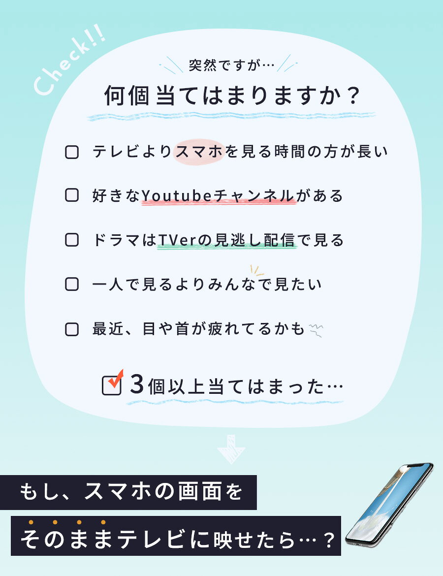 【クーポン有｜19日20:00】【楽天1位獲得】スマホ テレビに映す ケーブル iPhone H...