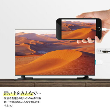 【予約販売※5月中旬発送見込】【楽天1位獲得】iPhone テレビ 接続 ケーブル スマホ iPhone HDMI 変換 ミラーリング ナビ プロジェクター 有線 TV 出力 アイフォン Youtube iPad アクセサリー アイフォン カーナビ テレビ で見る mirascreen