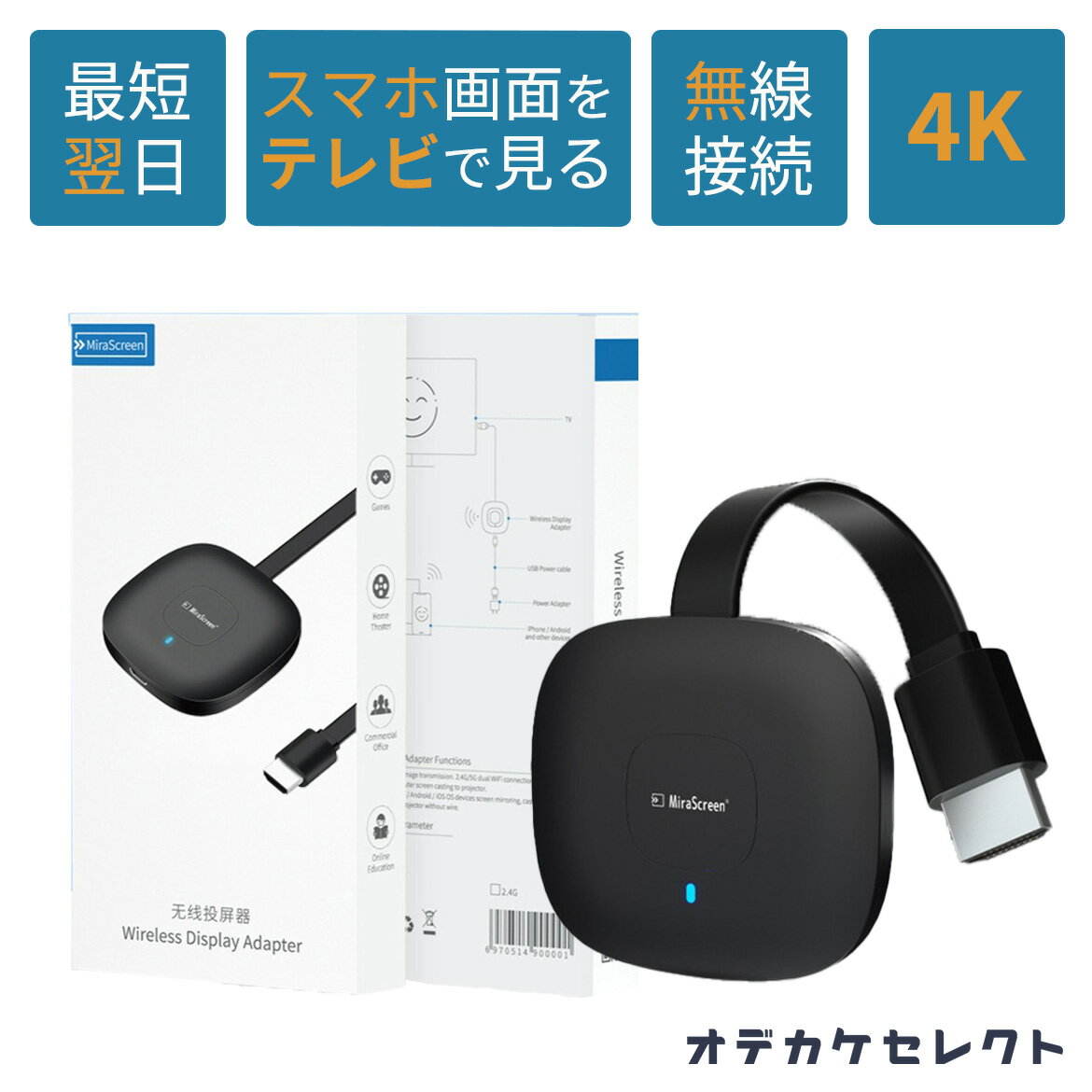 【セール終了後値上げ】【楽天1位獲得】ミラーリング スマホ テレビ アンドロイド iPhone ナビ 接続 Youtube HDMI ワイヤレス 変換 アダプター カー オーディオ TV 出力 Wi-Fi 5G 4K 対応 iPad…