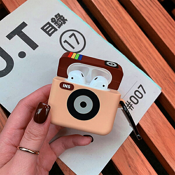 【在庫一掃！半額セール】【楽天1位獲得】 AirPods ケース かわいい シリコン instagram AirPods Pro ケース 可愛い カバー キャラクター 韓国 おしゃれ カラビナ シンプル Proケース キャラ アクセサリー シリコンケース 収納カバー 第二世代 インスタ odekake-10000562 おでかけセレクト 楽天市場店 サンプル画像3