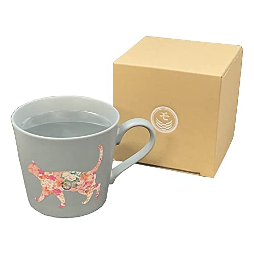 温感マグ猫グレー丸モ高木陶器