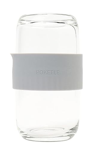POKETLE ポケトル ガラス 急須 セット シリコンフィルター 1人用 120ml 食洗機対応 BPAフリー ビードロ カルム グレー
