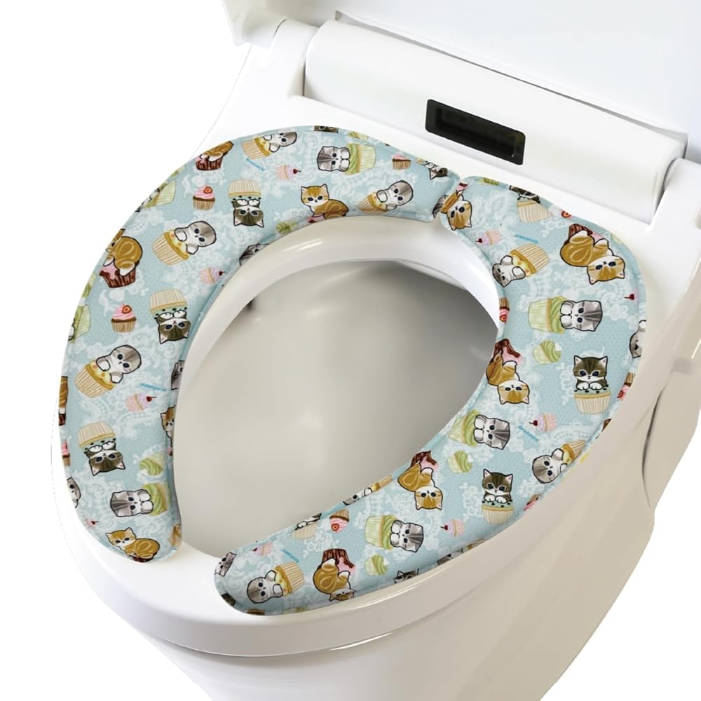 ヨコズナクリエーション PVC用 便座シート (モフサンド カップケーキにゃん, 便座シート)