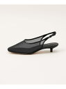 チュールキトゥンヒールバックベルト パンプス30↑ ODETTE E ODILE オデット エ オディール シューズ・靴 パンプス ブラック ベージュ ホワイト...