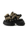 <SY>ビッグリボンベルクロ サンダル75● SY UNITED ARROWS オデット エ オディール シューズ・靴 サンダル ブラック ゴールド シルバー【...