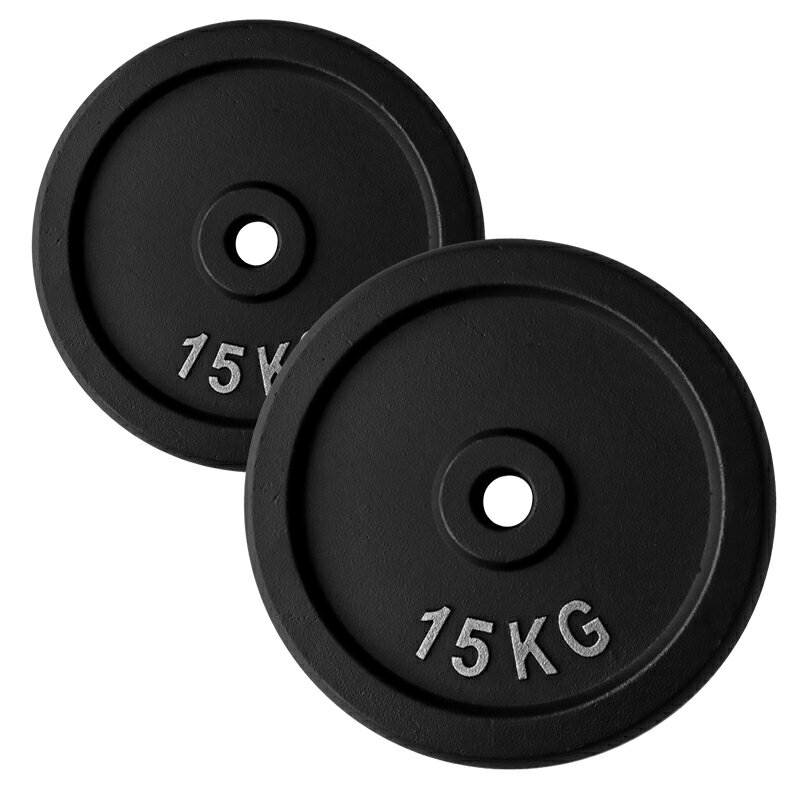 即納！アイアンプレート 15KG X2 バーベル バーベルプレート 29MM ダンベル ベンチプレス ダンベルプレート 耐磨耗 滑り止め 床に傷めず　腕立て伏せ 筋トレ 鉄アレイ ウエイトトレーニング トレーニング器具