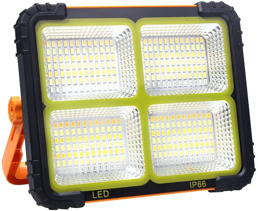 【即納】 LED投光器 120W 12000mAh 作業灯 USB充電式 336個チップ IP66防水 五つ点灯モード 赤青点滅 耐久性 便携 薄型 高輝度 マグネット付き 緊急時 ソーラー充電 SOS信号 送料無料 1年保証