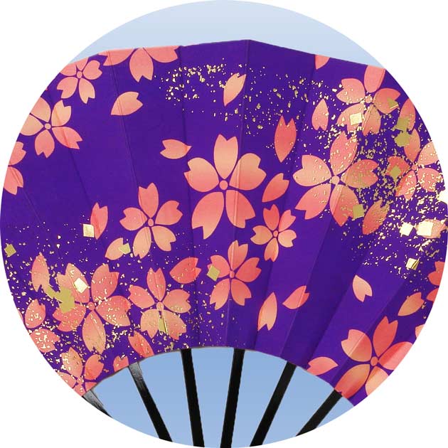 【送料無料】【舞扇子】【あですがた】ピンク桜花柄扇子