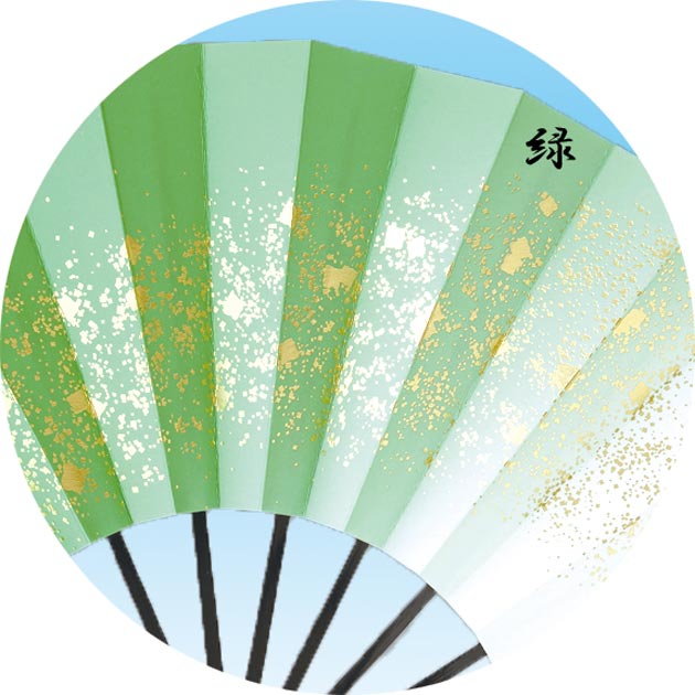 送料無料舞扇子花かげ(天の川)黒塗骨舞台用お稽古用踊り