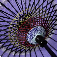 当店オリジナル【紙舞傘】一本柄黄赤渦赤紫水若草数量限定品【Paperumbrella】