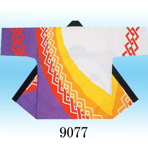 法被 半被 シルクプリント袢天 吉原つなぎ 傘 ピンク 黒 よさこい 衣装