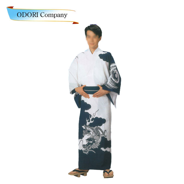 浴衣 仕立て上がり 男性用 絵羽ゆかた 雲 龍