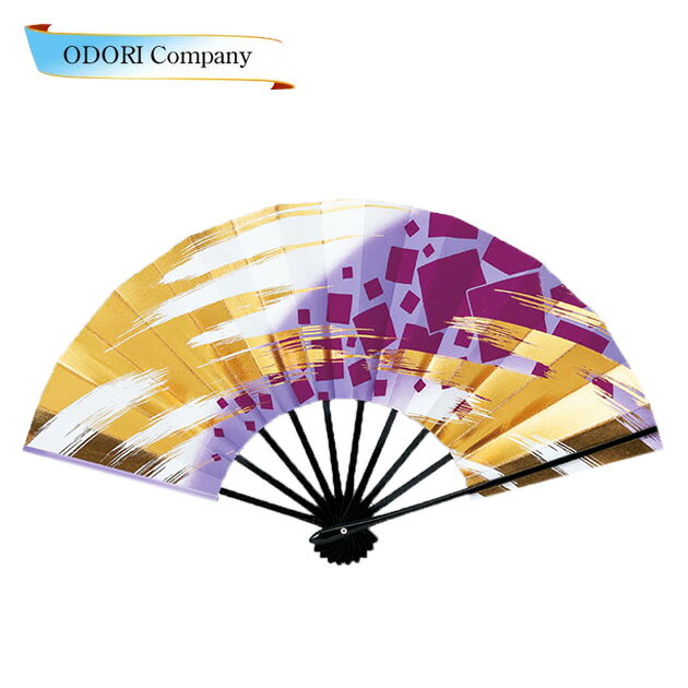 舞扇子(まいせんす) 扇子 踊り用 9寸5分 扇子箱入 金カスミ 扇子 黒塗骨 飾り用