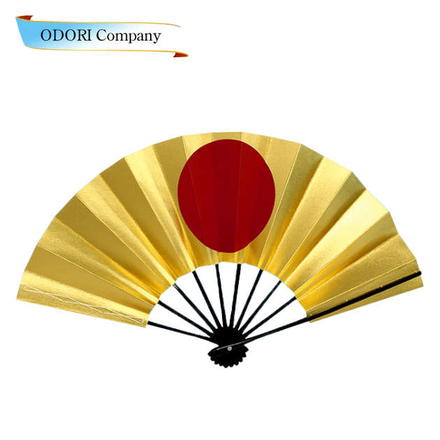 舞扇子 まいせんす 踊り用 扇子 金地 日の丸両金 2本セット 両面金 9寸5分 黒塗 扇子箱入 祭り 飾り