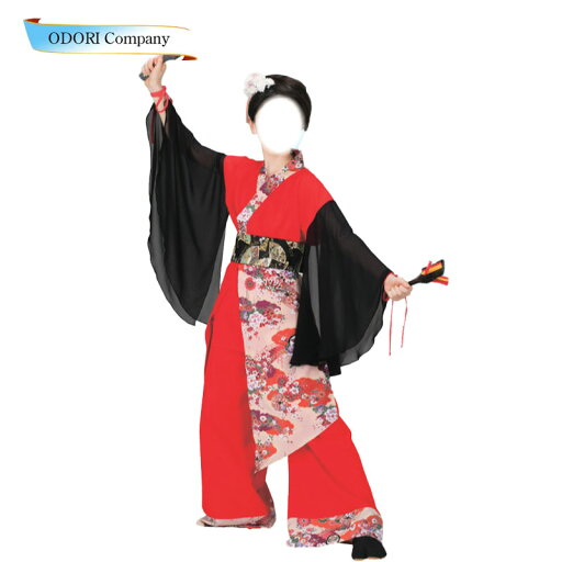よさこい 衣装 レディース 大人 長袢天 袢天 おしゃれ 赤 黒 和柄 よさこい 衣装 レディース 大人 長袢天 袢天 おしゃれ 赤 黒 和柄