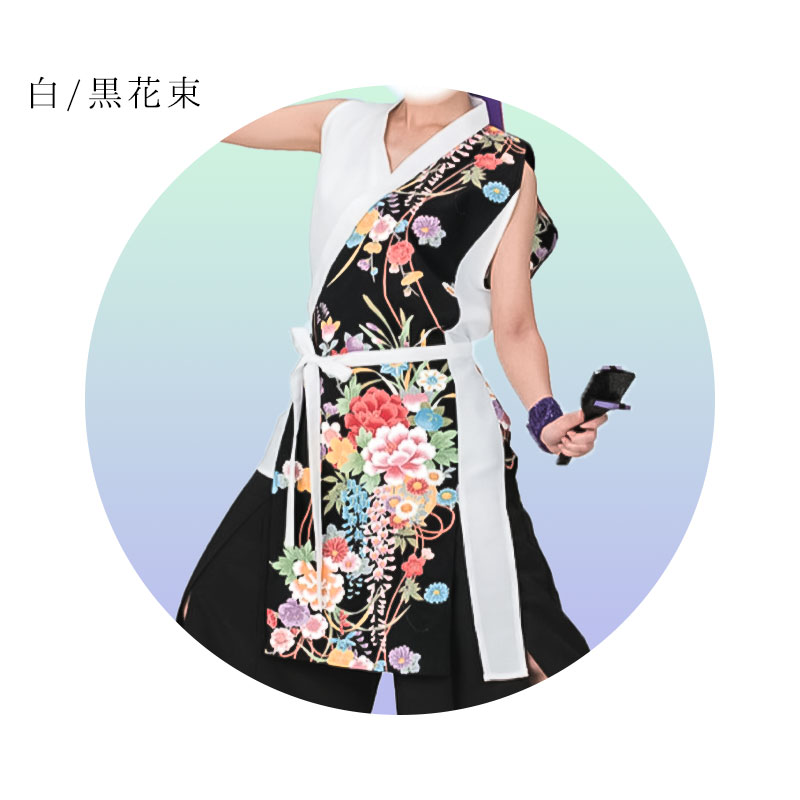 よさこい 衣装 レディース 大人 長袢天 袢天 おしゃれ かっこいい 白 黒