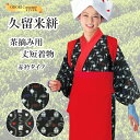 茶摘み 衣装 早乙女衣装 久留米絣 丈短着物 先染め 藍染 綿100%