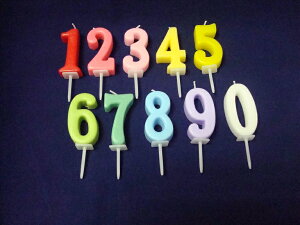♪数字のキャンドル♪　お誕生日ケーキのデコレーションに必須アイテム！