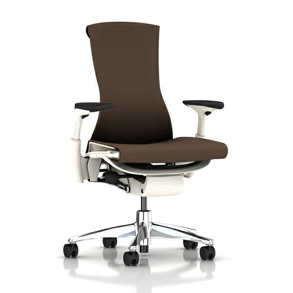 【完成品/家財便配送/梱包材処分費込】[HermanMiller] エンボディチェア（CN122AWAA-CD91BB）【シートタイプ：リズムファブリック】【ポリッシュドアルミニウムベース】【ホワイトカラーフレーム】ハーマンミラーアーロンチェア後継機/EGP