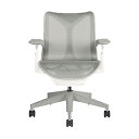 《正規店 メーカー保証対応可 梱包材回収 P5倍》Herman Miller ハーマンミラー コズムチェア Cosm ローバック フレーム:スタジオホワイト ハイトアジャスタブルアーム 高さ調節機付き 張地&ベース:ミネラル カーペット用キャスター リクライニングハード or ソフト