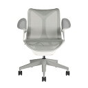 《正規店 メーカー保証対応可 梱包材回収 P5倍》Herman Miller ハーマンミラー コズムチェア Cosm ローバック フレーム:スタジオホワイト リーフアーム 張地インターセプト カラー:ミネラル ベース:ミネラル カーペット用キャスター リクライニングハード or ソフト