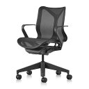 《正規店 メーカー保証対応可 梱包材回収 P5倍》Herman Miller コズムチェア Cosm ローバック フレーム＆ベース：グラファイト 固定アーム 張地（インターセプトサスペンション）カラー：グラファイト キャスター：カーペット用 リクライニングハード or ソフト