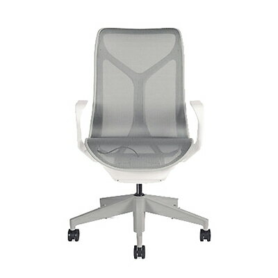 《正規店 メーカー保証対応可 梱包材回収 P5倍》Herman Miller ハーマンミラー コズムチェア Cosm ミドルバック フレーム:スタジオホワイト 固定アーム 張地インターセプト カラー:ミネラル ベース:ミネラル カーペット用キャスター リクライニングハード or ソフトのサムネイル