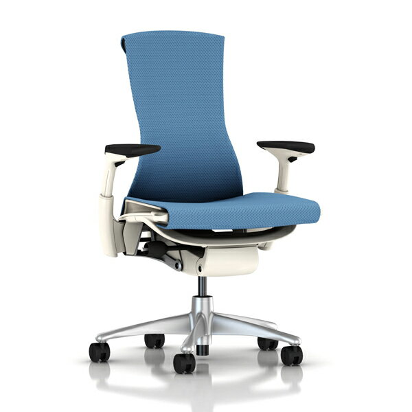 【完成品/家財便配送/梱包材処分費込】[HermanMiller] エンボディチェア（Embody Chair）【シートタイプ：バランスファブリック】 【チタミウムカラーベース】【ホワイトカラーフレーム】【EGP】ハーマンミラーアーロンチェアの後継機