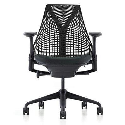 《正規店 メーカー保証対応可 梱包材回収 P5倍》Herman Miller ハーマンミラー セイルチェア Sayl Chair フルアジャストアーム サスペンションミドルバック：ブラック ベース＆フレーム：ブラック 座カラー：ブラック BBキャスター AS1YA23AAN2BKBBBKBK9119