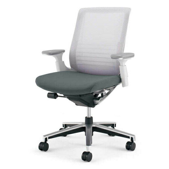 [KOKUYO] INSPINE（インスパイン）ローバック【可動肘】【ホワイトフレーム】【背メッシュ：ホワイトグレー】【沖縄・離島以外送料無料】 / 椅子