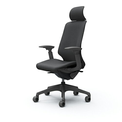 【オカムラ】 スフィア（Spher）/ エクストラハイバック / 固定ヘッドレスト / 座面奥行調整あり / アジャストアーム / ハンガー無し / ボディ・脚カラー：選択可（ダークグレー or ブラック or ホワイト） / 背・座カラー：インターロック / ホロー（ウレタン）キャスター